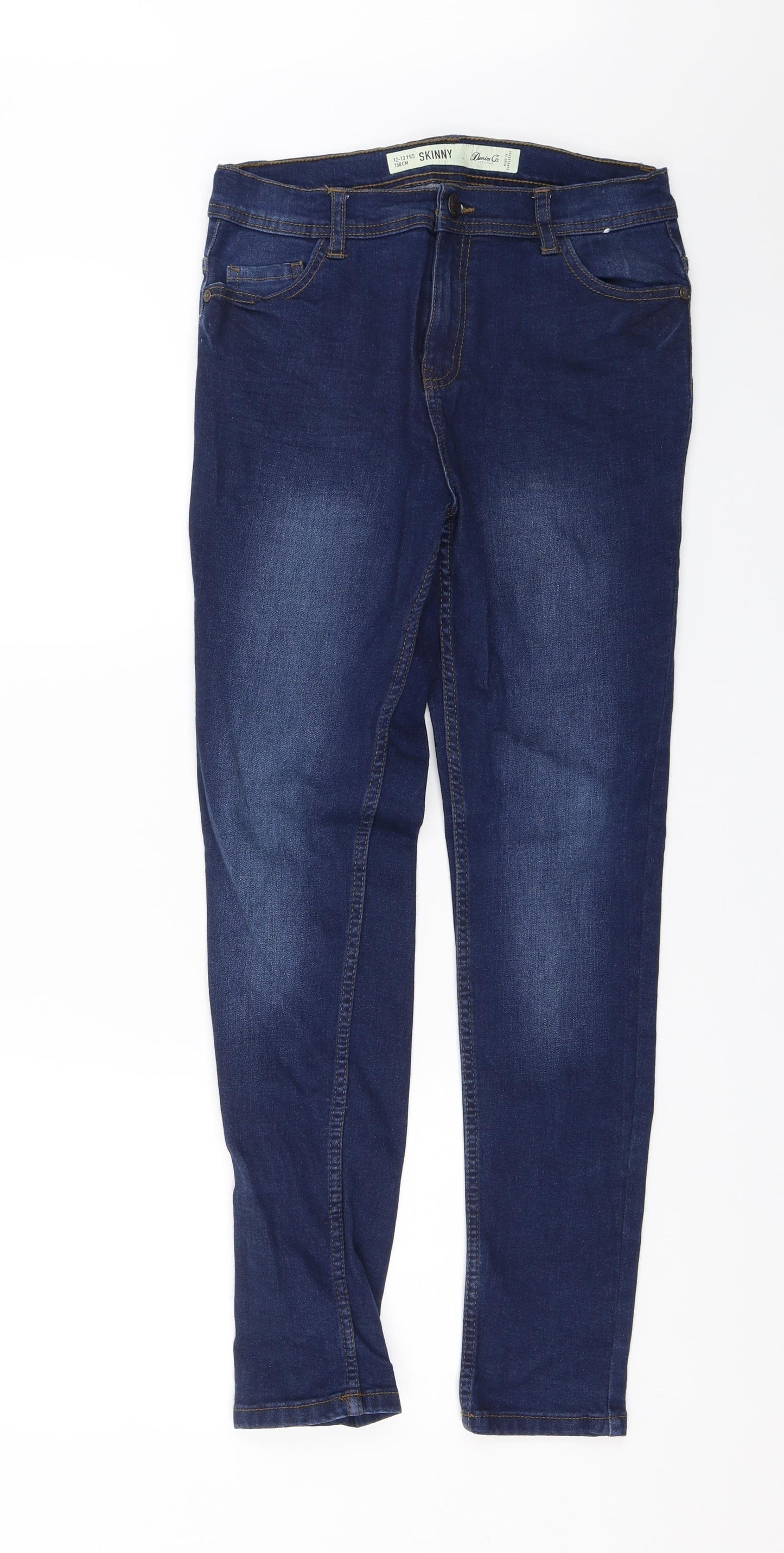Primark Girls Blue  Denim Skinny Jeans Size 12-13 Years