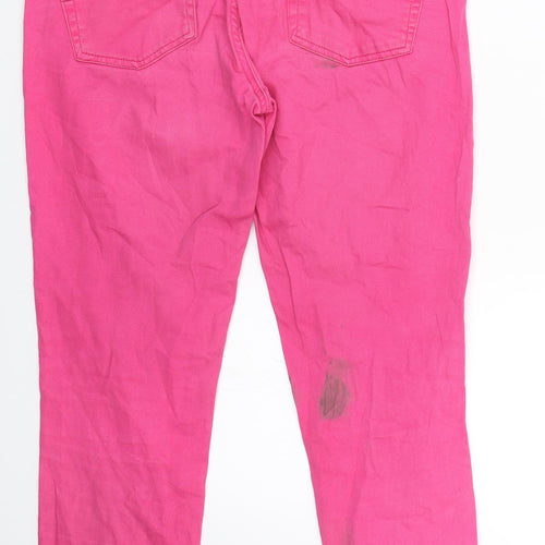 Preworn Womens Pink  Denim Skinny Jeans Size 34 L25 in