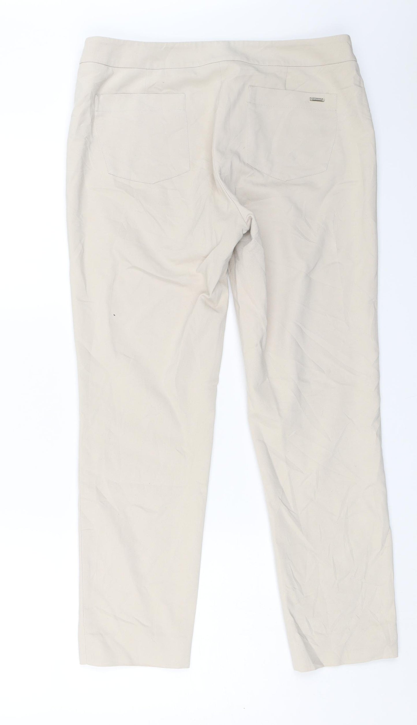 Monarri Womens Beige   Capri Trousers Size 12 L25 in