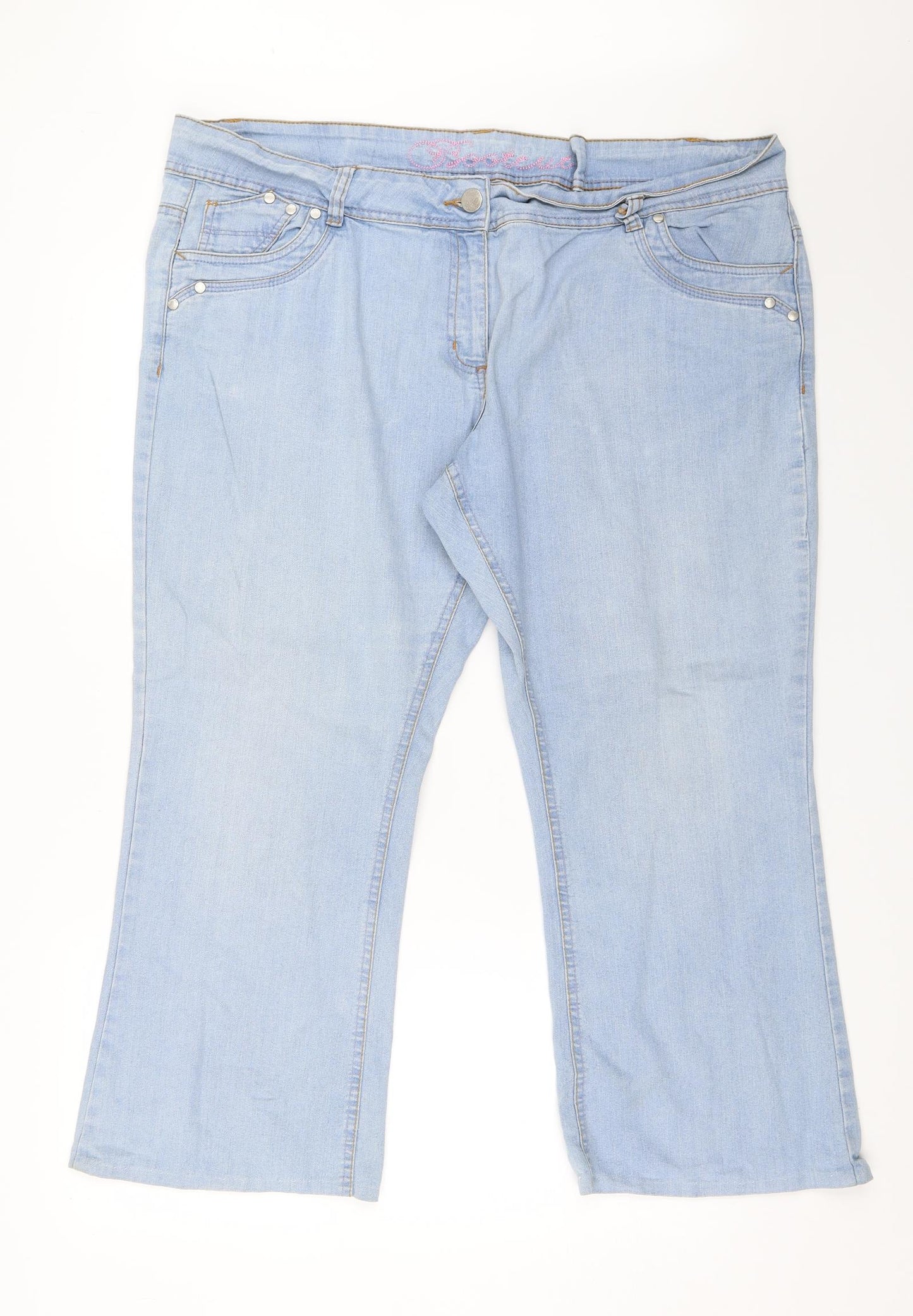 Cherokee Womens Blue  Denim Bootcut Jeans Size 18 L24 in