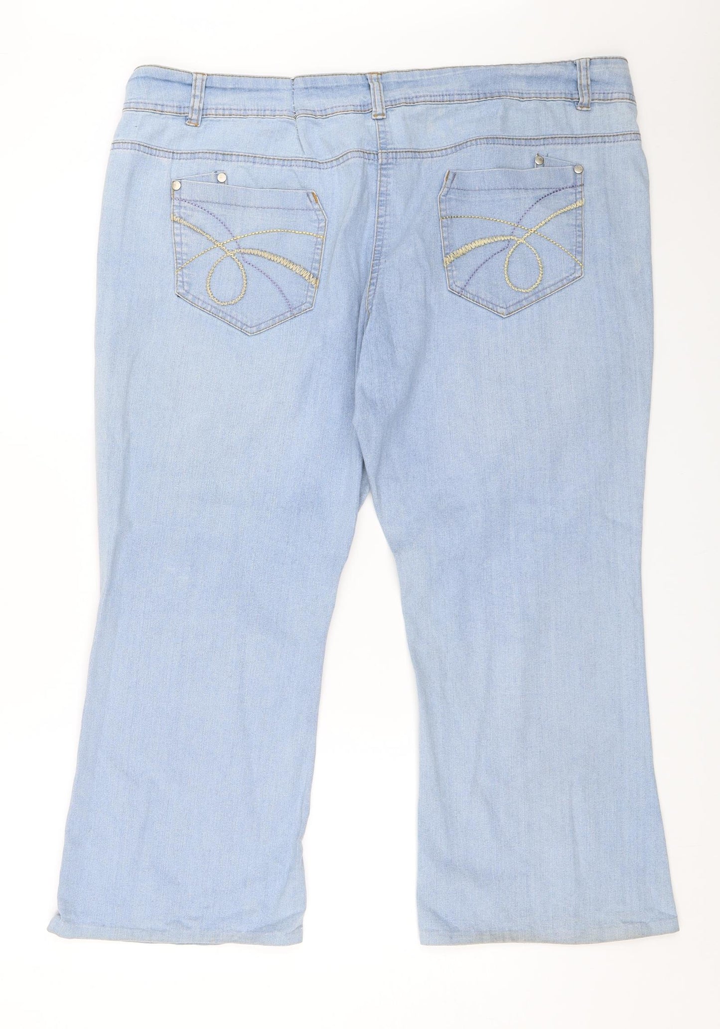 Cherokee Womens Blue  Denim Bootcut Jeans Size 18 L24 in
