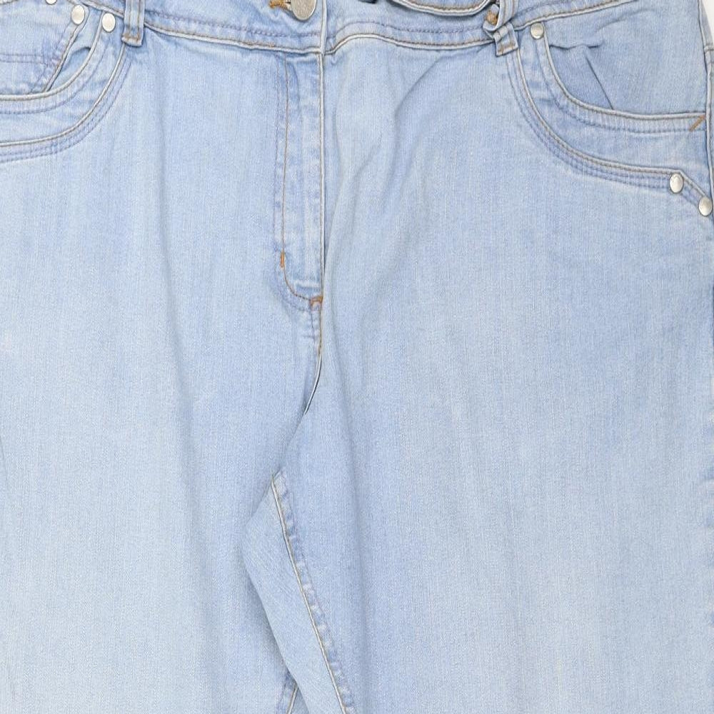 Cherokee Womens Blue  Denim Bootcut Jeans Size 18 L24 in