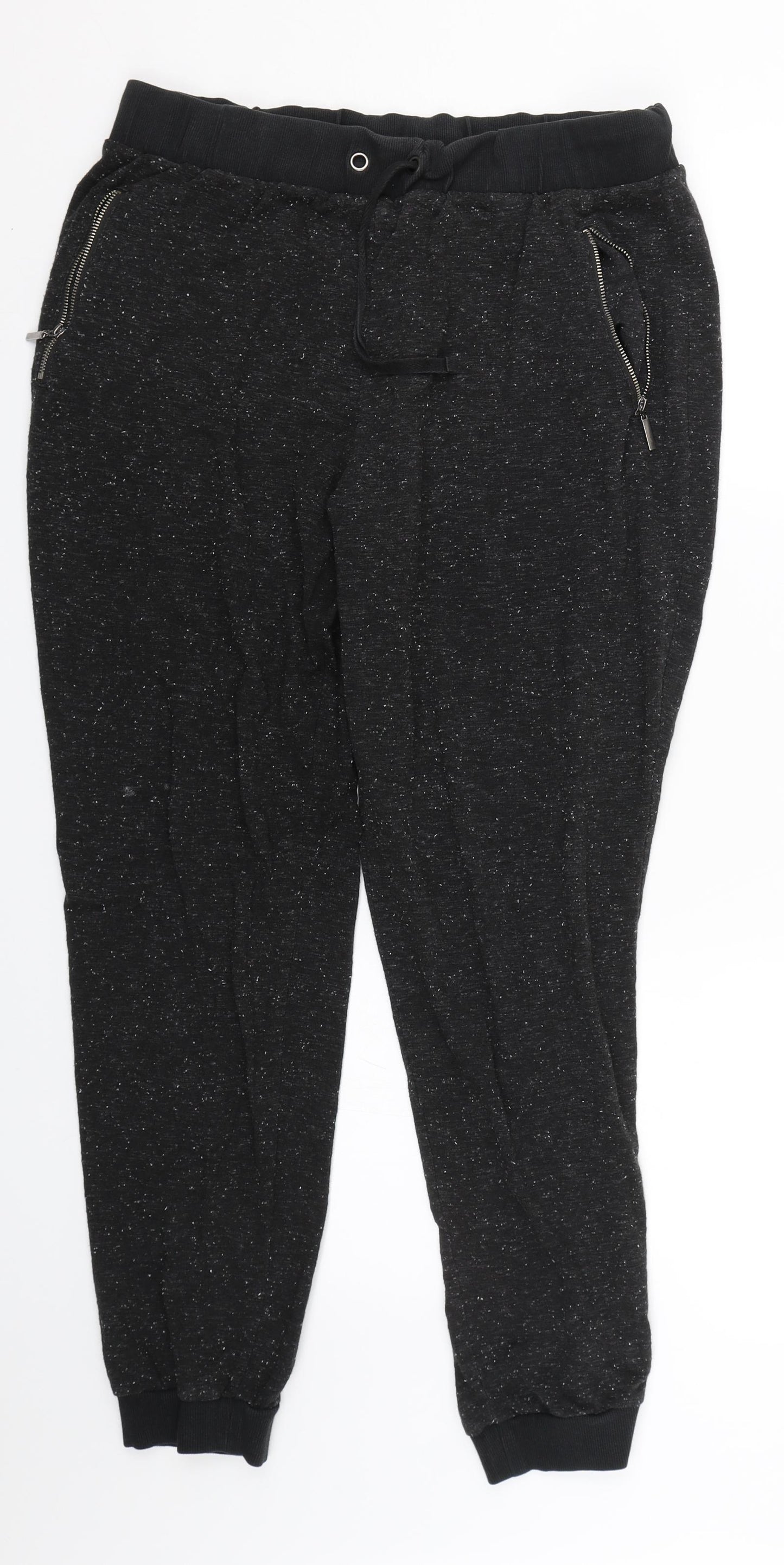 NEXT Womens Black   Jogger Trousers Size 16 L27 in