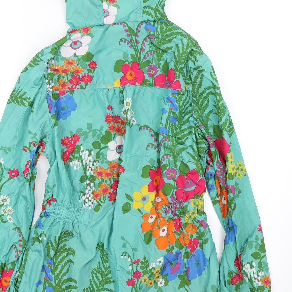 NEXT Girls Multicoloured Floral  Rain Coat Coat Size 11 Years