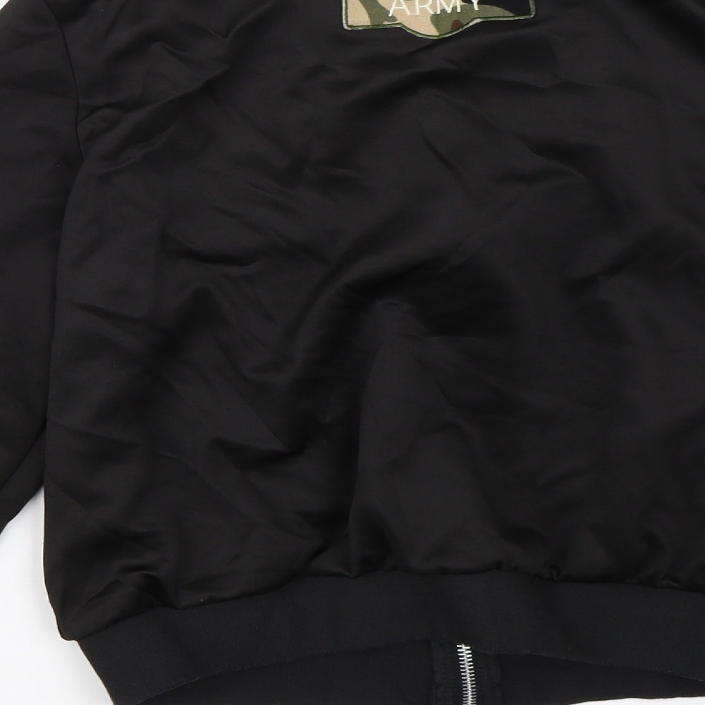 Select Womens Black   Bomber Jacket Coat Size 16