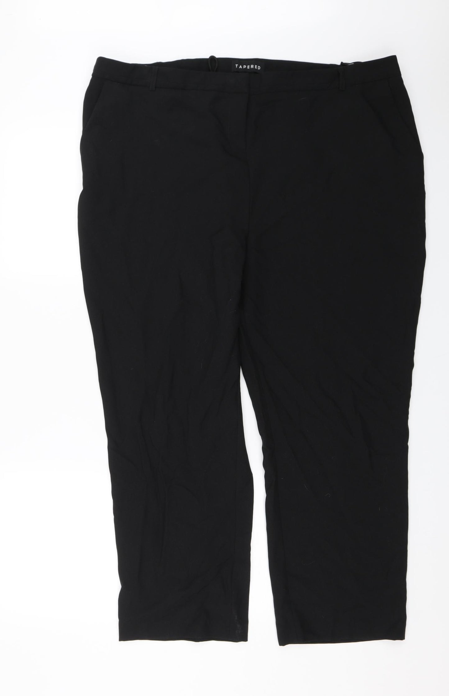 Peacocks Womens Black   Capri Trousers Size 20 in L26 in