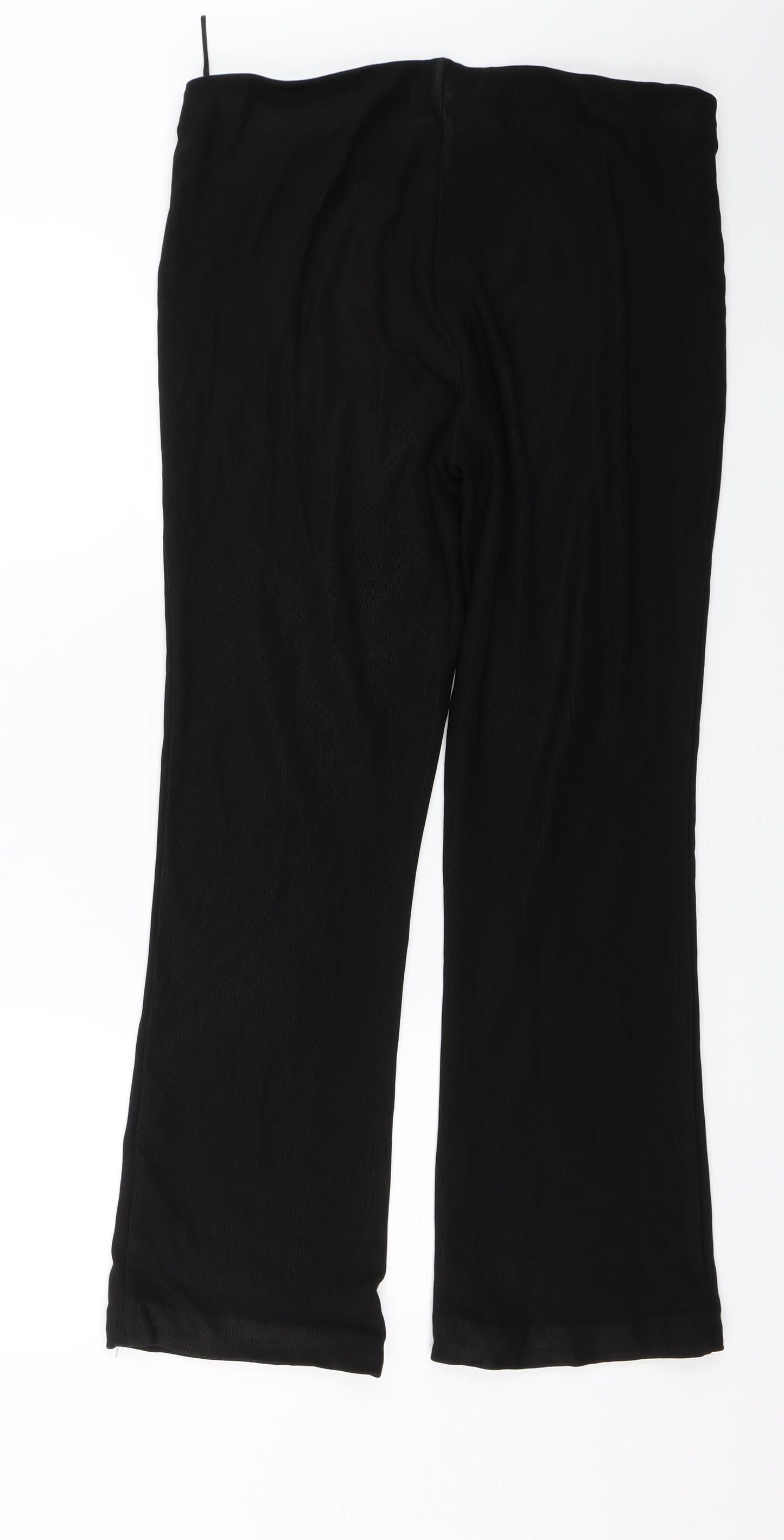 Originals Womens Black Striped  Capri Trousers Size 16 L26.5 in