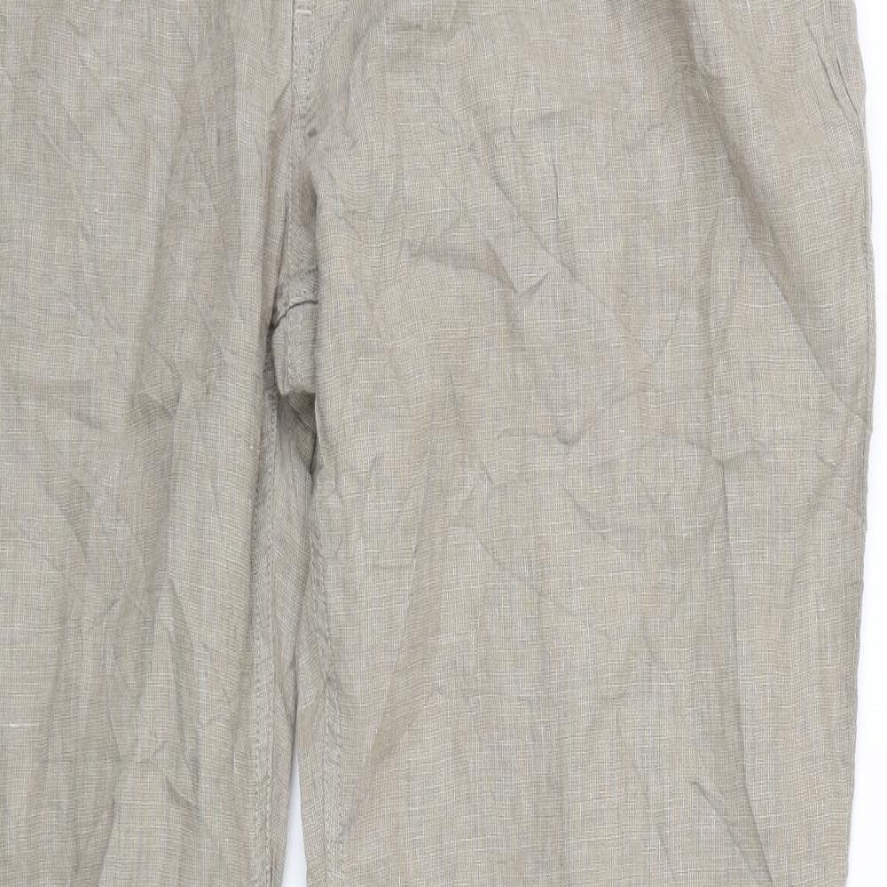 NEXT Womens Beige   Capri Trousers Size 40 L30 in