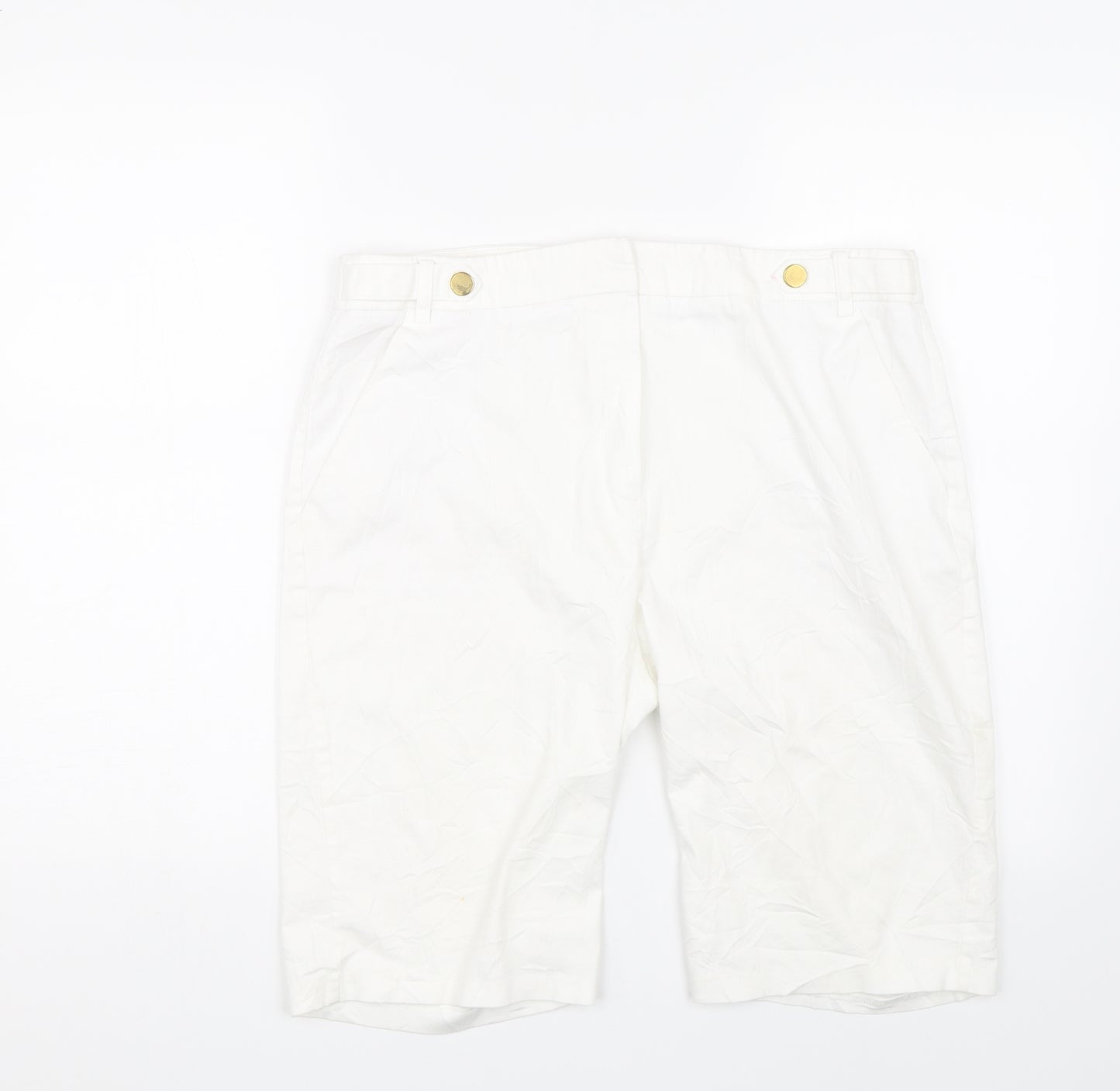 F&F Womens White   Paperbag Shorts Size 16