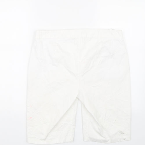 F&F Womens White   Paperbag Shorts Size 16