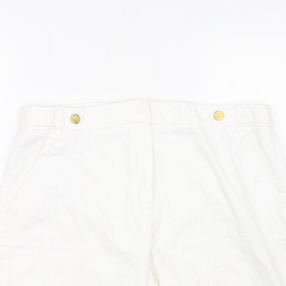 F&F Womens White   Paperbag Shorts Size 16