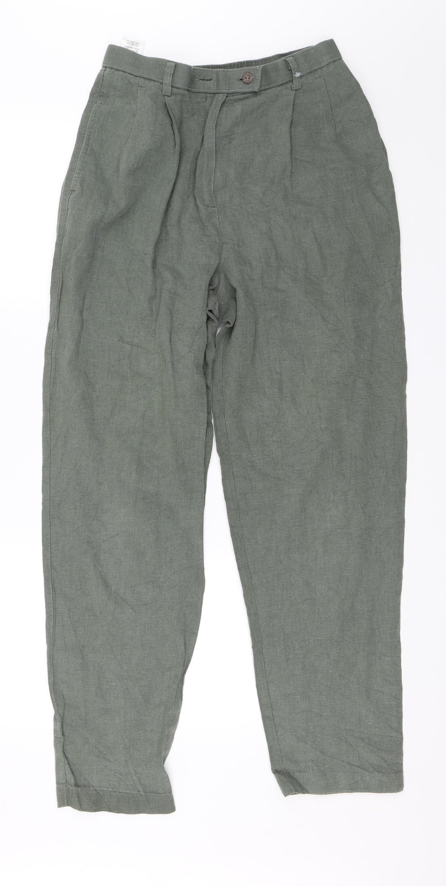M&S Womens Green   Capri Trousers Size 14 L28 in