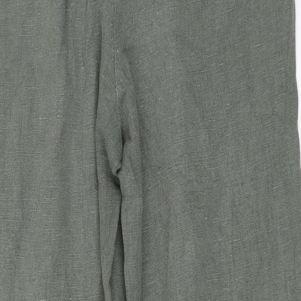M&S Womens Green   Capri Trousers Size 14 L28 in