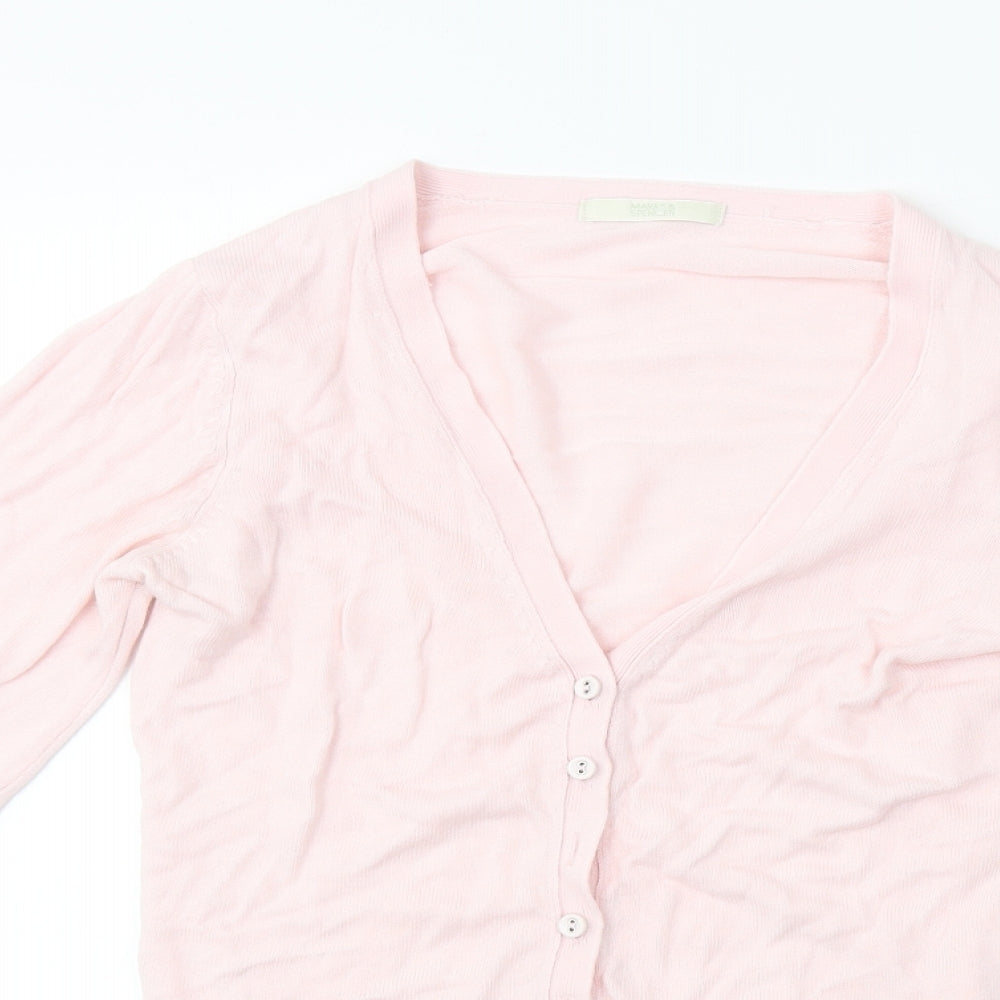 Marks and Spencer  Womens Pink   Cardigan Jumper Size 8