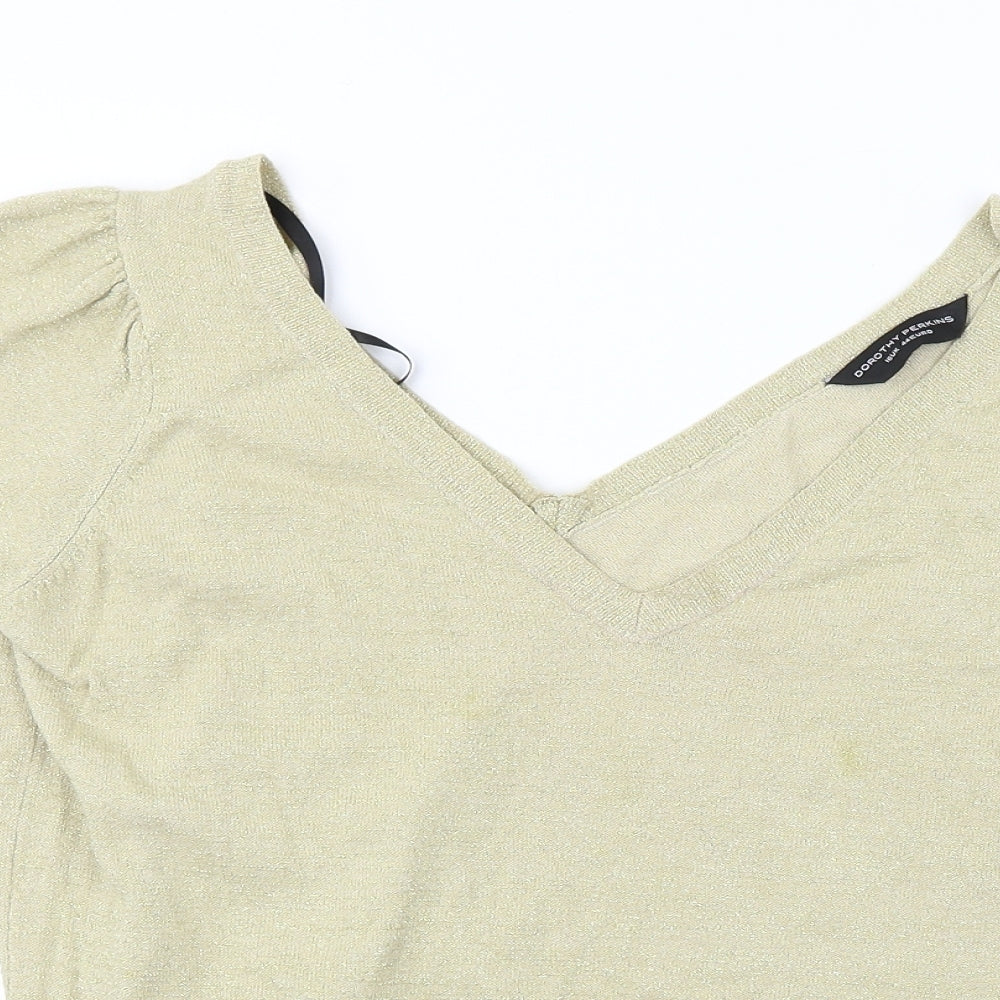 Dorothy Perkins  Womens Beige   Basic T-Shirt Size 16