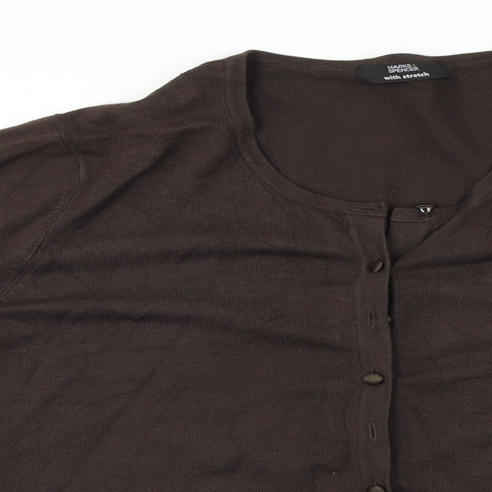 Marks and Spencer  Womens Brown   Cardigan Jumper Size 14