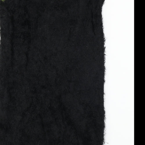 QED London  Womens Black Animal Print  Pullover Jumper Size L