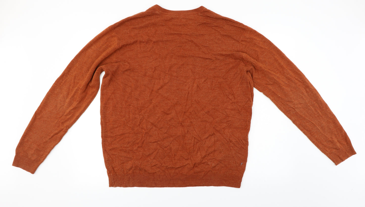 M&Co Mens Brown   Pullover Jumper Size XL