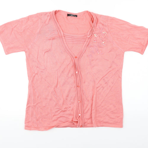 BM  Womens Pink   Cardigan Jumper Size M