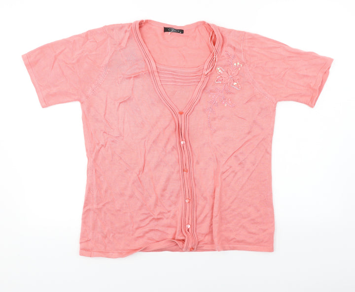 BM  Womens Pink   Cardigan Jumper Size M