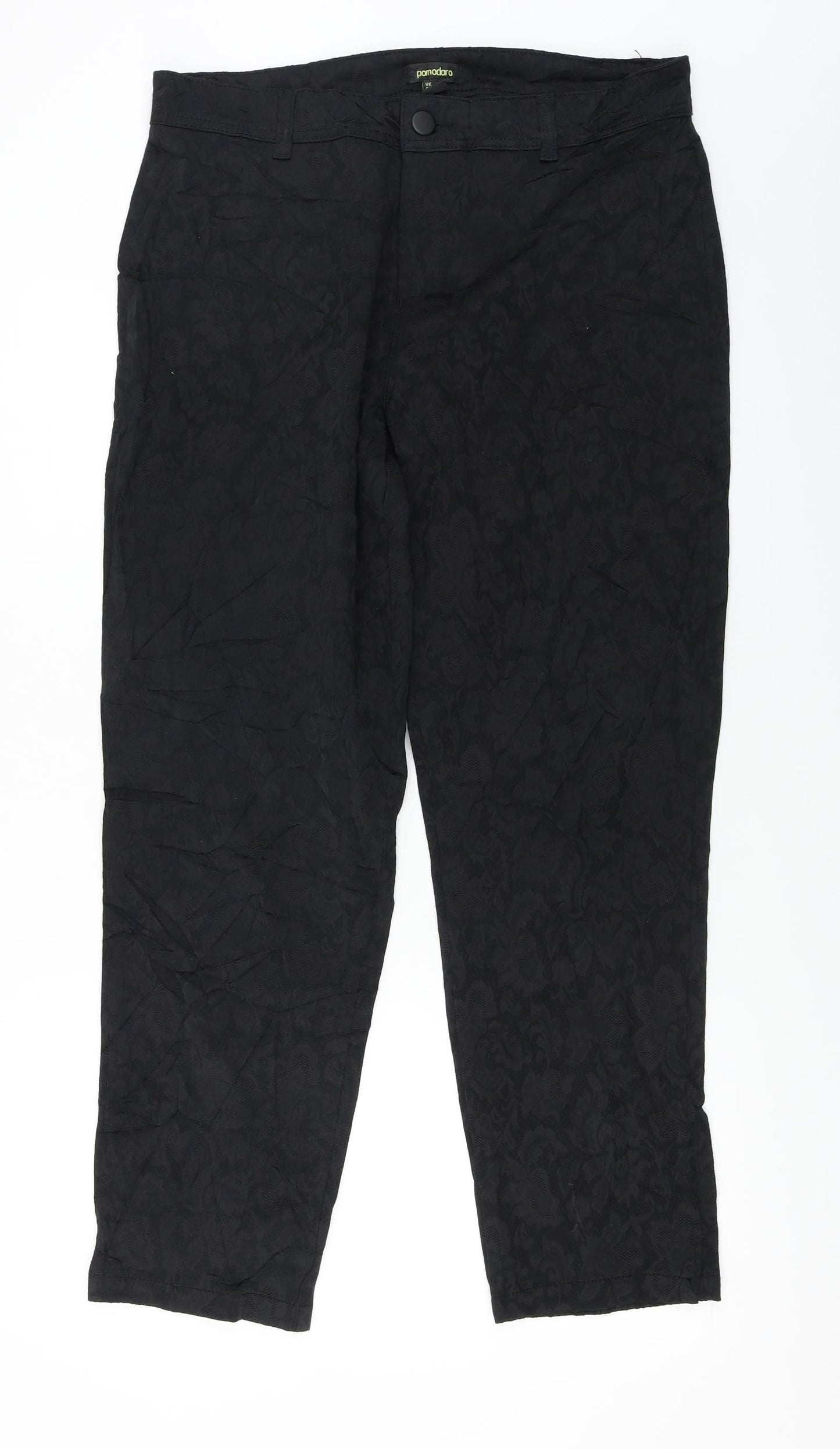 PONODORO Womens Black   Trousers  Size 16 L24 in