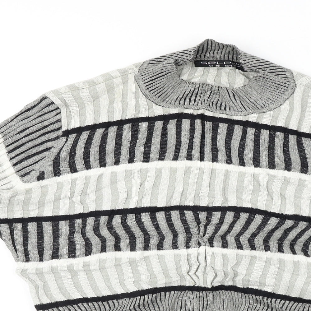 Select  Womens White Polka Dot  Pullover Jumper Size 16