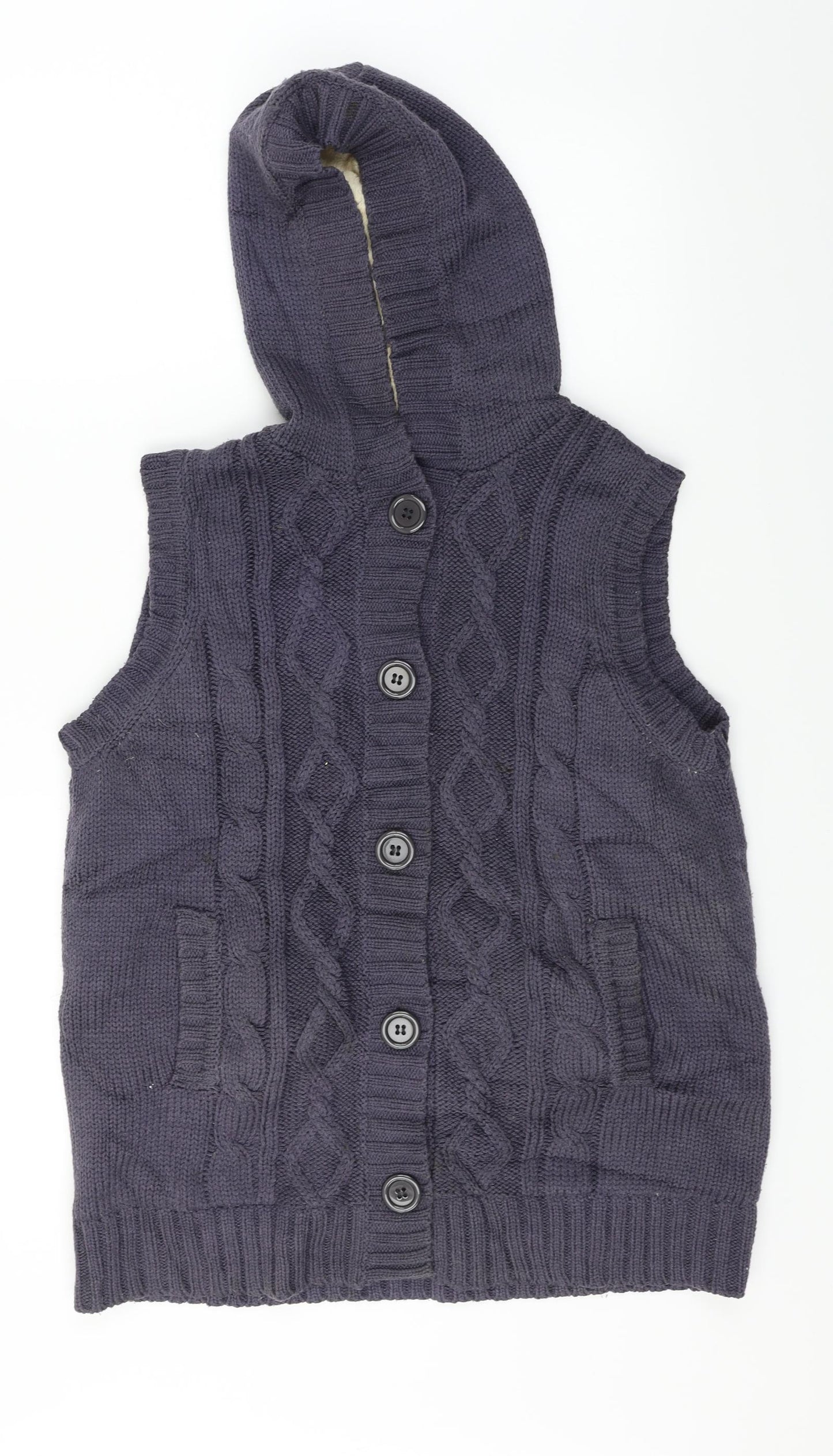 TEXT   Womens Blue   Gilet Coat Size L