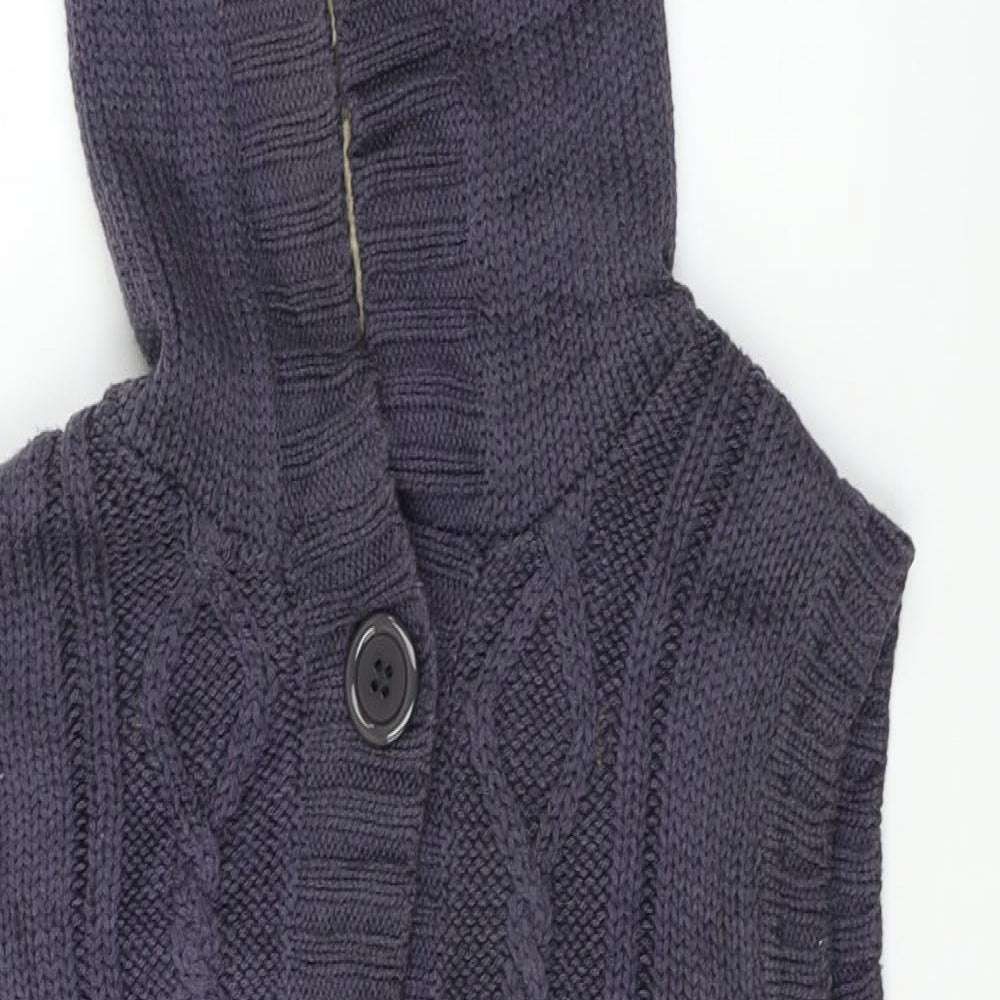 TEXT   Womens Blue   Gilet Coat Size L