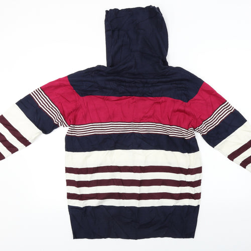 hle Womens Blue Striped  Pullover Jumper Size L