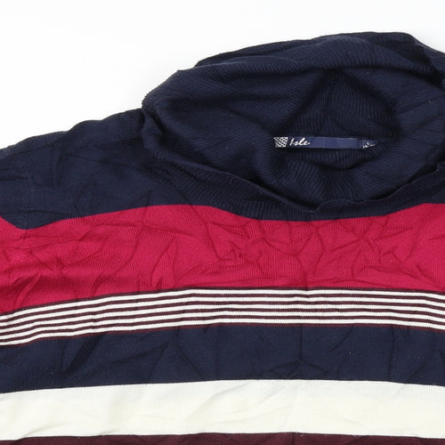 hle Womens Blue Striped  Pullover Jumper Size L