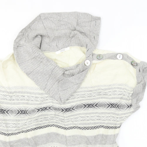 Marks and Spencer  Womens Beige Striped  Pullover Jumper Size 12