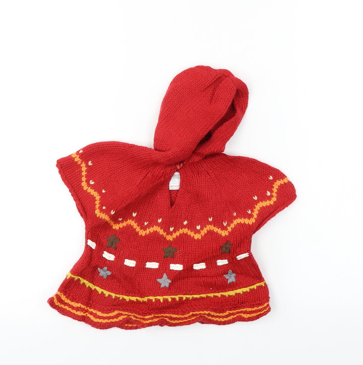 NEXT Girls Red Pullover Jumper Size 3-6 Months