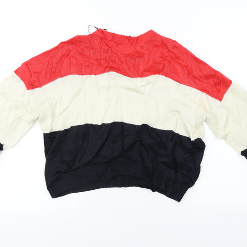 H&M  Womens Beige Striped  Pullover Jumper Size M
