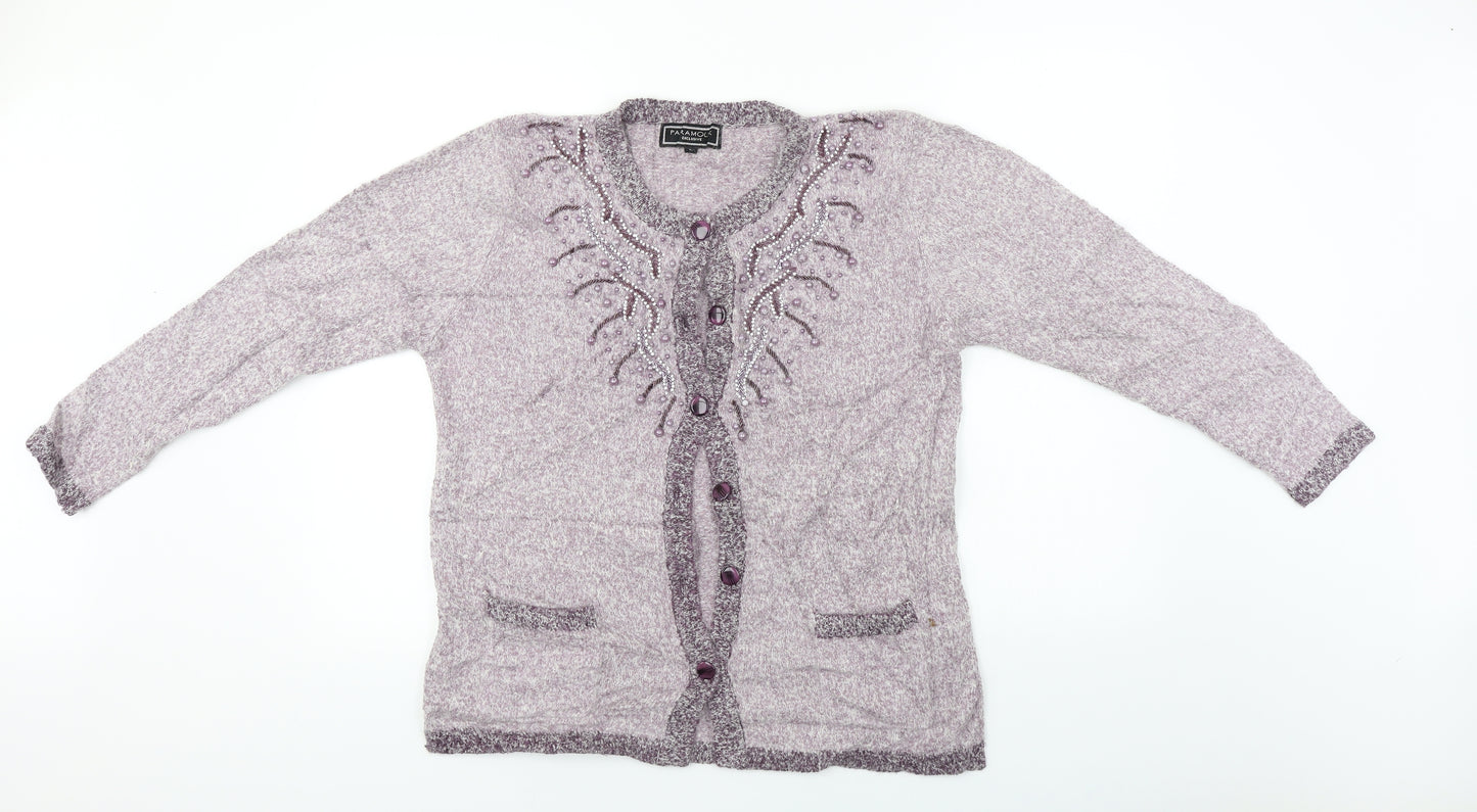 paramour Womens Purple   Cardigan Jumper Size L