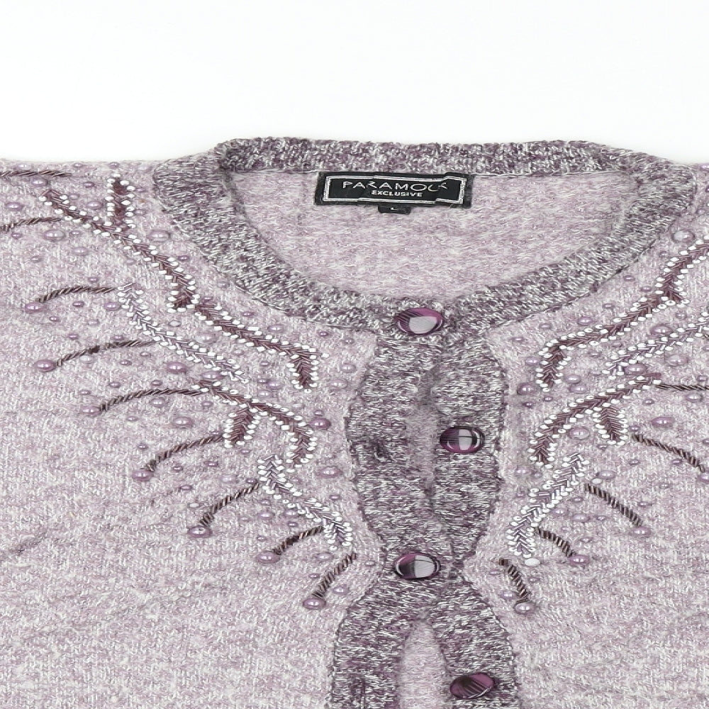 paramour Womens Purple   Cardigan Jumper Size L