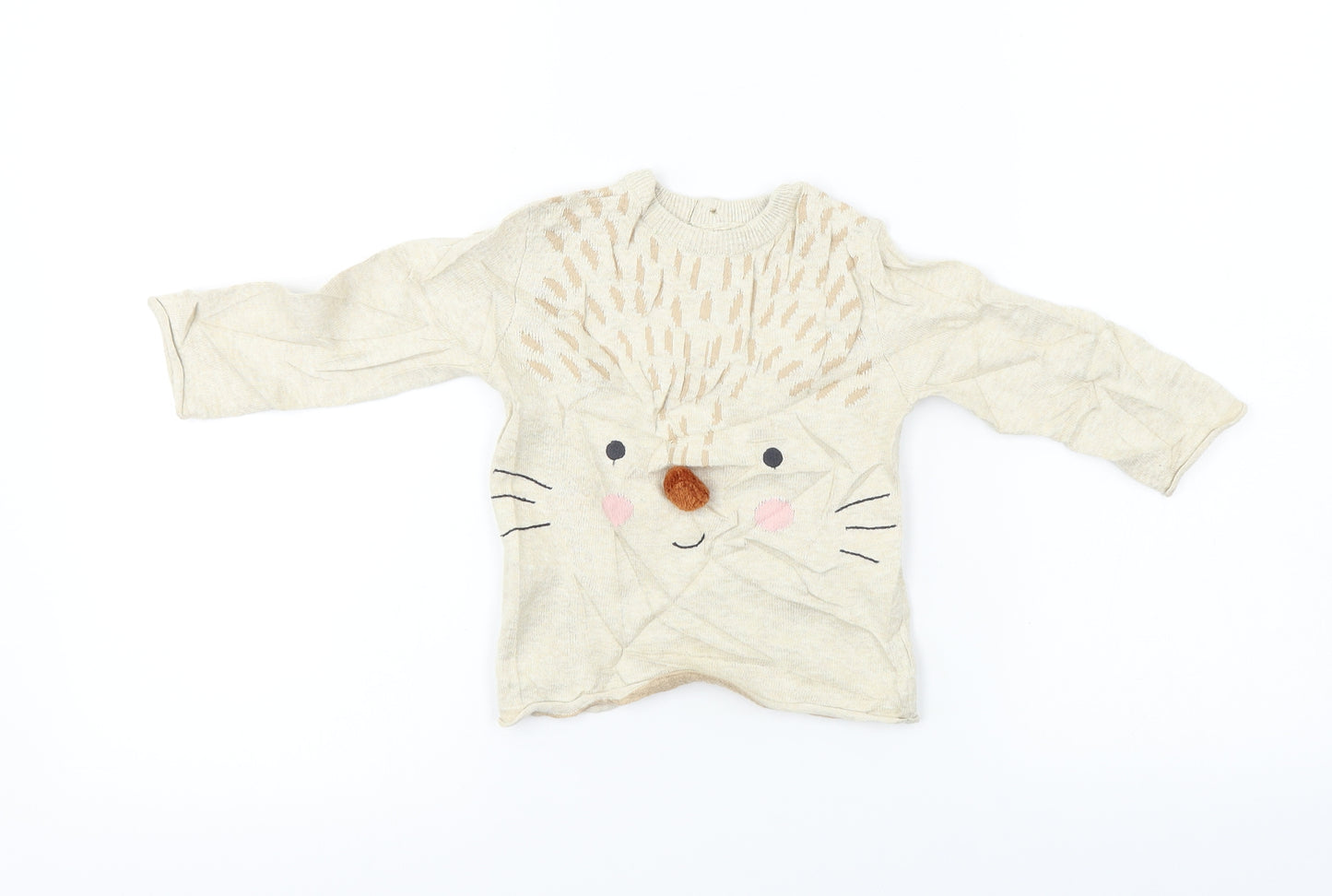 Marks and Spencer   Beige   Pullover Jumper Size 9-12 Months