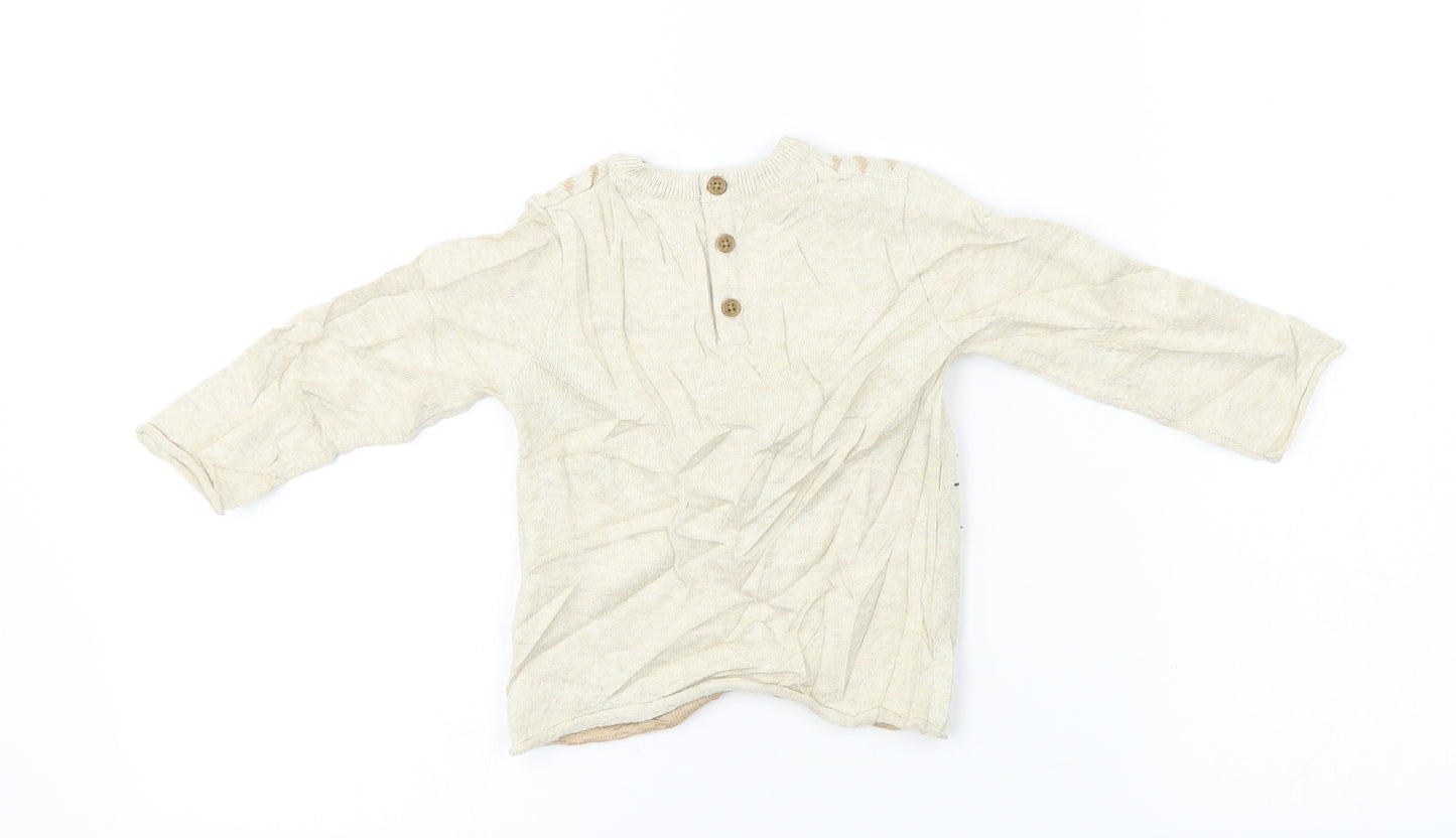 Marks and Spencer   Beige   Pullover Jumper Size 9-12 Months