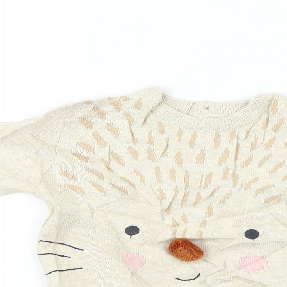 Marks and Spencer   Beige   Pullover Jumper Size 9-12 Months