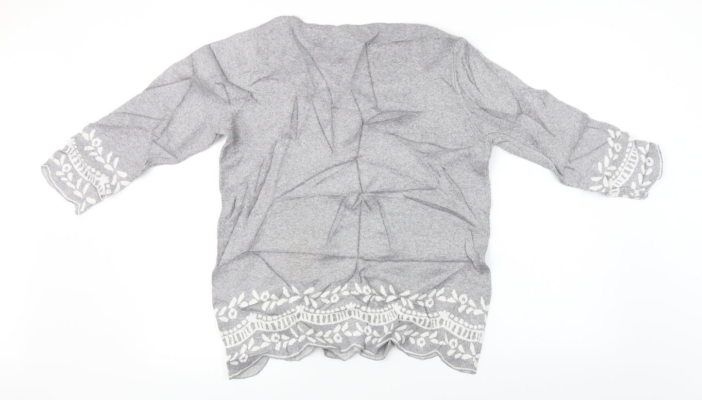 love knitwear   Womens Grey   Pullover Jumper Size 14