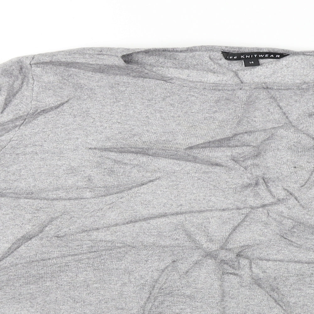 love knitwear   Womens Grey   Pullover Jumper Size 14