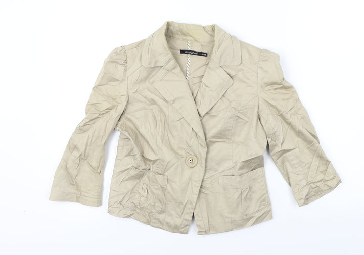 Atmosphere Womens Beige   Jacket Coat Size 10