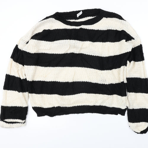 New Look  Womens Beige Striped  Pullover Jumper Size 12