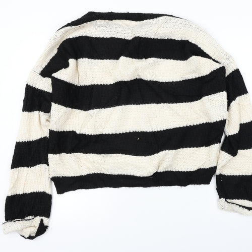 New Look  Womens Beige Striped  Pullover Jumper Size 12