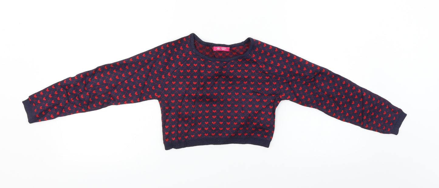 YD Girls Blue   Pullover Jumper Size 7-8 Years