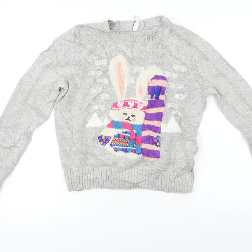 By Henry Holland  Girls Grey   Pullover Jumper Size 10 Years