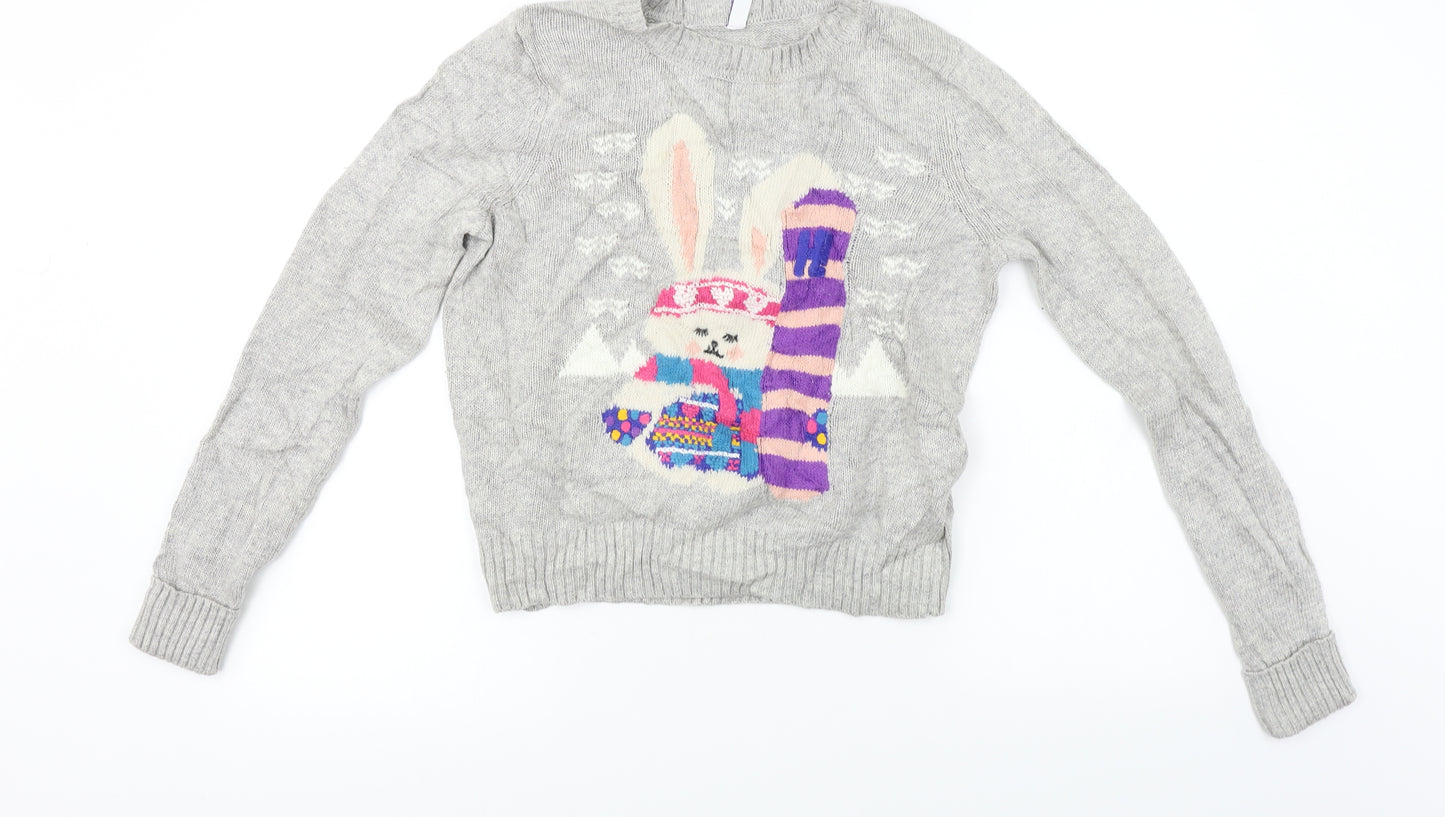 By Henry Holland  Girls Grey   Pullover Jumper Size 10 Years