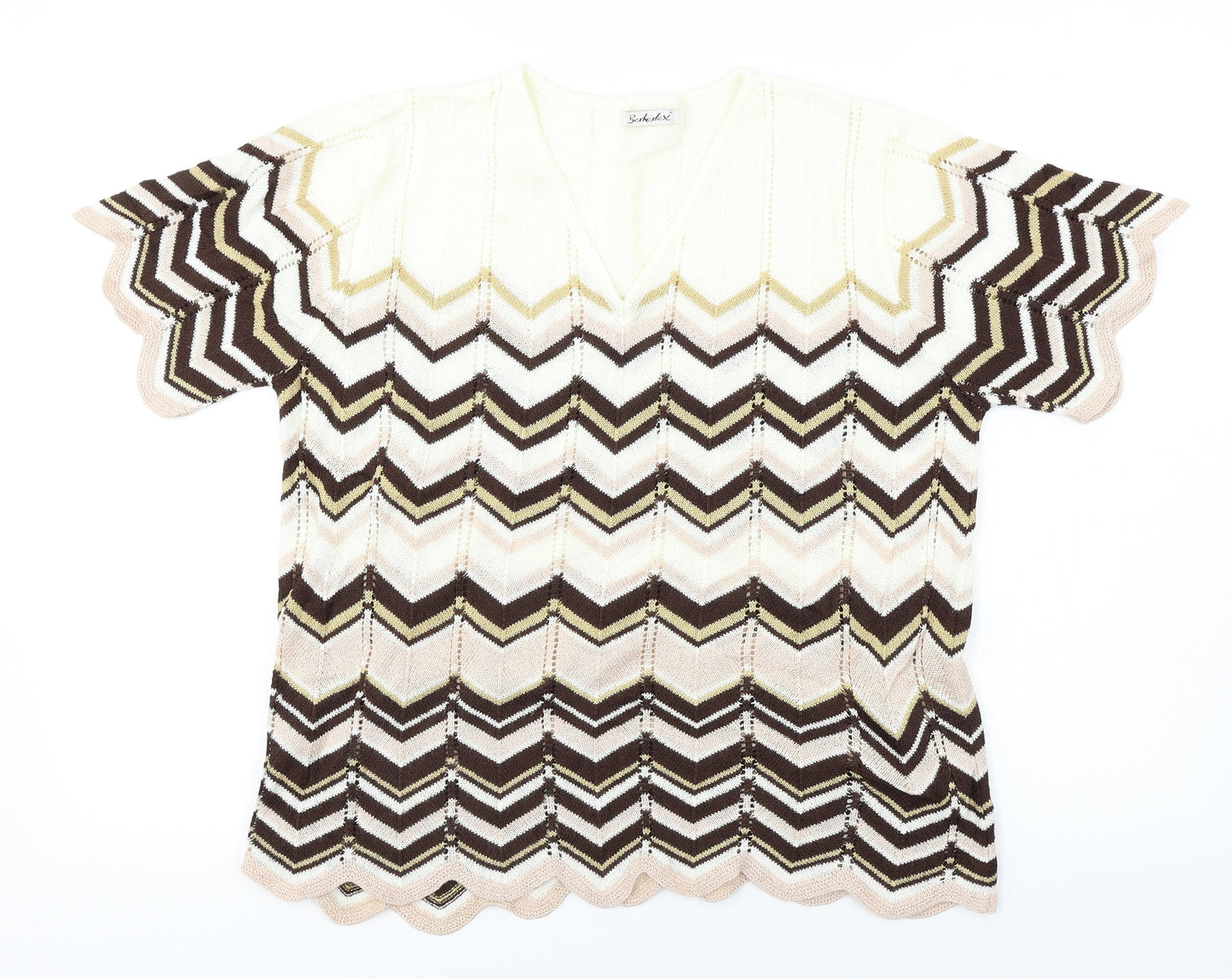 Berkertex  Womens Beige   Basic T-Shirt Size 18