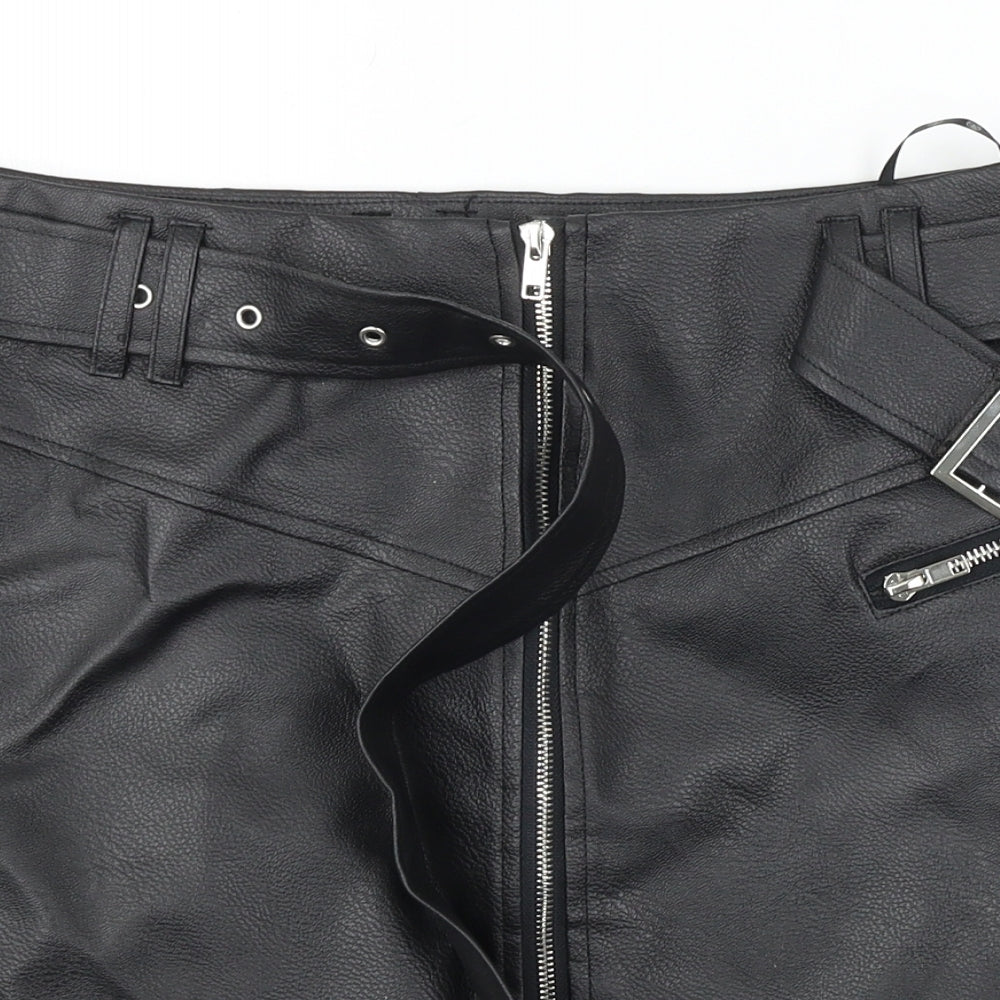 Missguided  Womens Black   A-Line Skirt Size 14