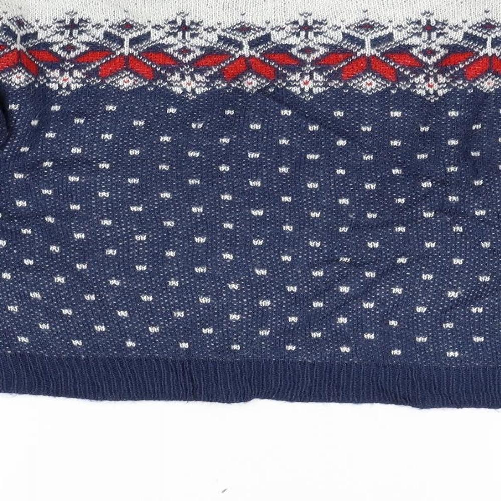 ASOS Womens Blue Geometric  Pullover Jumper Size 14