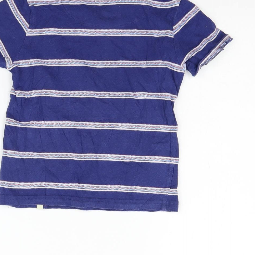 Original Penguin Girls Blue Striped  Basic T-Shirt Size 5-6 Years